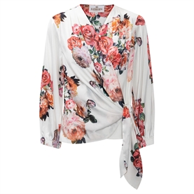 Karmamia Elena Bluse, Fiori Blanc